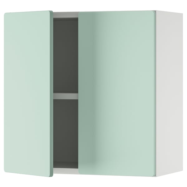 SMÅSTAD - SMÅSTAD Wall cabinet, white light green/with 1 shelf, 60x32x60 cm