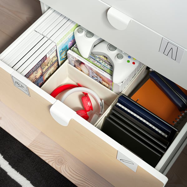 SMÅSTAD / PLATSA - SMÅSTAD / PLATSA Chest of 3 drawers, white/birch, 60x42x63 cm