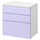 SMÅSTAD / PLATSA - Chest of 3 drawers, white/lilac, 60x42x63 cm