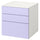 SMÅSTAD / PLATSA - Chest of 3 drawers, white/lilac, 60x57x63 cm