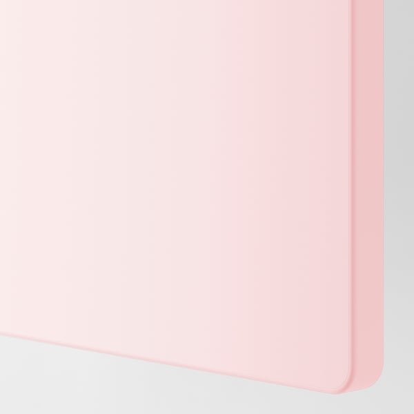 SMÅSTAD / PLATSA - Chest of 6 drawers, white/pale pink, 60x57x123 cm