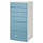 SMÅSTAD / PLATSA chest of 6 drawers, white/blue, 60x57x123 cm