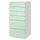 SMÅSTAD / PLATSA chest of 6 drawers, white/light green, 60x57x123 cm