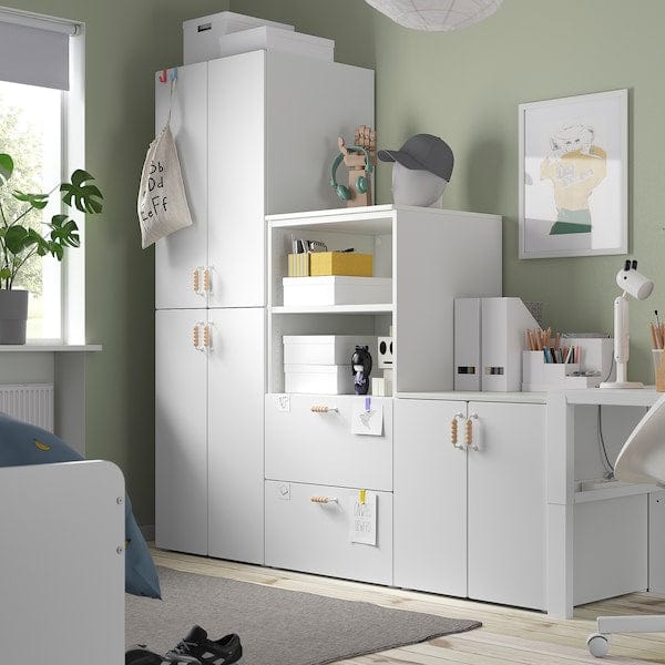 Ikea SMÅSTAD / PLATSA - Storage combination, white/white, 180x57x181 cm