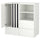 SMÅSTAD / PLATSA - SMÅSTAD / PLATSA Storage combination, white black/white/stripe with 3 drawers, 120x57x123 cm