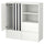 SMÅSTAD / PLATSA - SMÅSTAD / PLATSA Storage combination, white black/white/stripe with 3 drawers, 120x42x123 cm