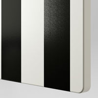 SMÅSTAD / PLATSA - Storage combination, white black/white/stripe with 6 shelves, 120x42x123 cm