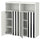 SMÅSTAD / PLATSA storage combination, white black/white/stripe with 6 shelves, 120x42x123 cm