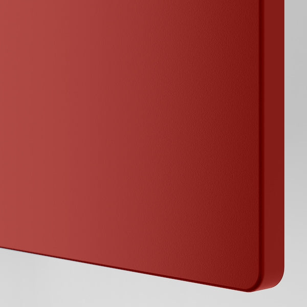 SMÅSTAD / PLATSA - Storage combination, white red/birch with 2 drawers, 120x57x123 cm