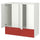 SMÅSTAD / PLATSA - SMÅSTAD / PLATSA Storage combination, white red/with 2 drawers, 120x57x123 cm