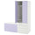 SMÅSTAD / PLATSA - Storage combination, white lilac/with bench, 150x57x181 cm