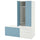 SMÅSTAD / PLATSA - Storage combination, white blue/with bench, 150x57x181 cm