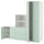SMÅSTAD / PLATSA storage combination, white/light green, 180x57x181 cm