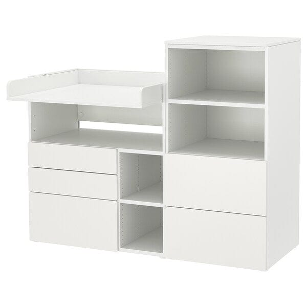 Ikea SMÅSTAD / PLATSA - Changing table, white white/with bookcase, 150x79x123 cm