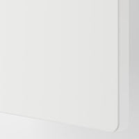 SMÅSTAD / PLATSA - Wardrobe, white stripe/white with 3 drawers, 60x57x181 cm