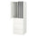 SMÅSTAD / PLATSA - Wardrobe, white stripe/white with 3 drawers, 60x57x181 cm