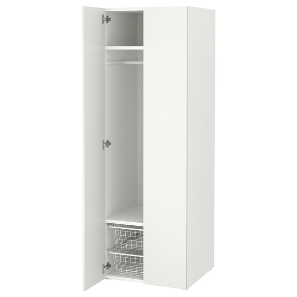 SMÅSTAD / PLATSA - SMÅSTAD / PLATSA Wardrobe, white/white, 60x57x181 cm