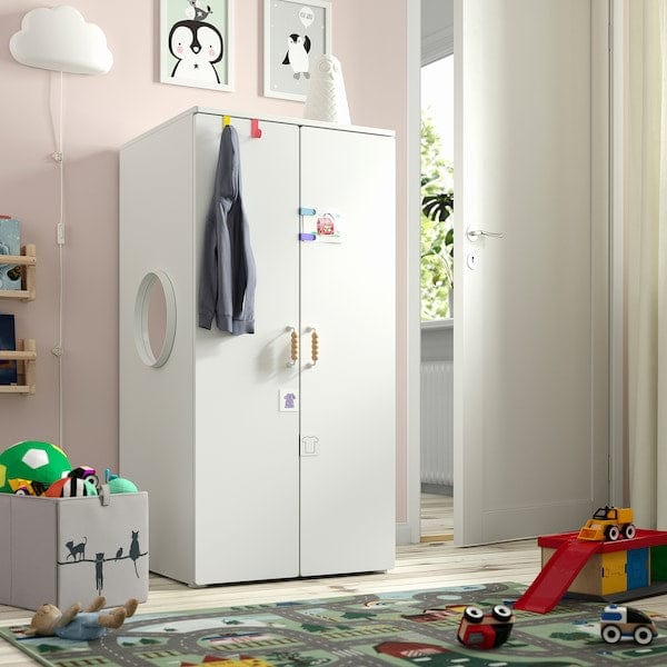 Ikea SMÅSTAD / PLATSA - Wardrobe, white/white, 60x57x123 cm