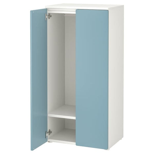 Ikea SMÅSTAD / PLATSA - Wardrobe, white/blue, 60x42x123 cm