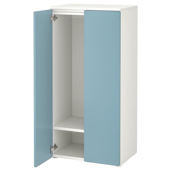 SMÅSTAD / PLATSA - SMÅSTAD / PLATSA Wardrobe, white/blue, 60x42x123 cm