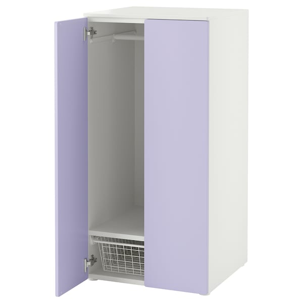 Ikea SMÅSTAD / PLATSA - Wardrobe, white/lilac, 60x57x123 cm
