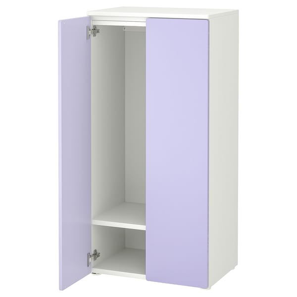 SMÅSTAD / PLATSA - Wardrobe, white/lilac,60x42x123 cm