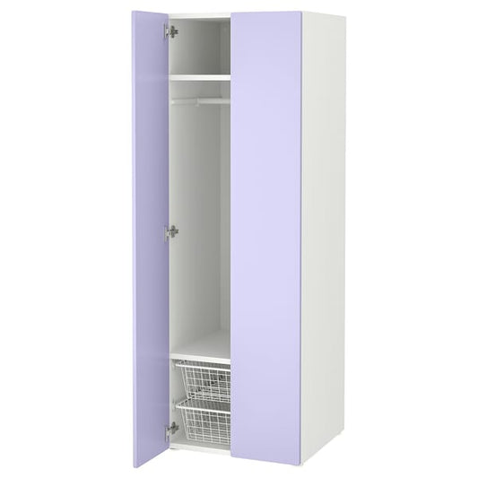 Ikea SMÅSTAD / PLATSA - Wardrobe, white/lilac, 60x57x181 cm