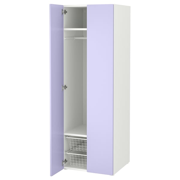 SMÅSTAD / PLATSA - SMÅSTAD / PLATSA Wardrobe, white/lilac, 60x57x181 cm