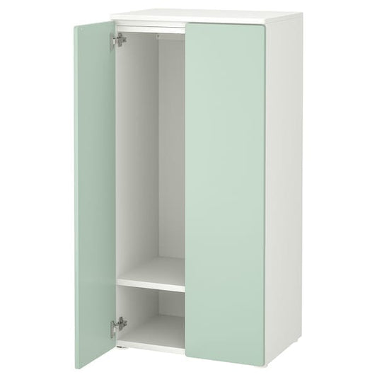 Ikea SMÅSTAD / PLATSA - Wardrobe, white/light green, 60x42x123 cm