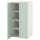 SMÅSTAD / PLATSA wardrobe, white light green/with 3 shelves, 60x57x123 cm
