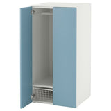 SMÅSTAD / PLATSA wardrobe, white/blue, 60x57x123 cm