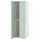 SMÅSTAD / PLATSA - Wardrobe, white light green/with 2 clothes rails, 60x57x181 cm