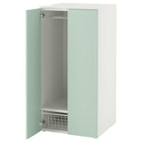 SMÅSTAD / PLATSA wardrobe, white/light green, 60x57x123 cm