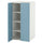 SMÅSTAD / PLATSA - Wardrobe, white blue/with 3 shelves, 60x57x123 cm