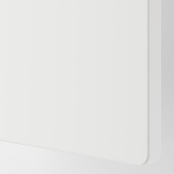 SMÅSTAD / PLATSA bookcase, white light green/with 3 drawers, 60x57x123 cm