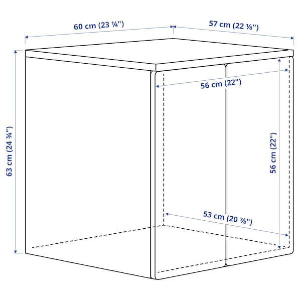 Ikea SMÅSTAD / PLATSA - Cabinet, white birch/with 1 shelf, 60x57x63 cm