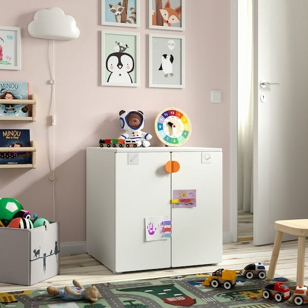 Ikea SMÅSTAD / PLATSA - Cabinet, white white/with 1 shelf, 60x57x63 cm