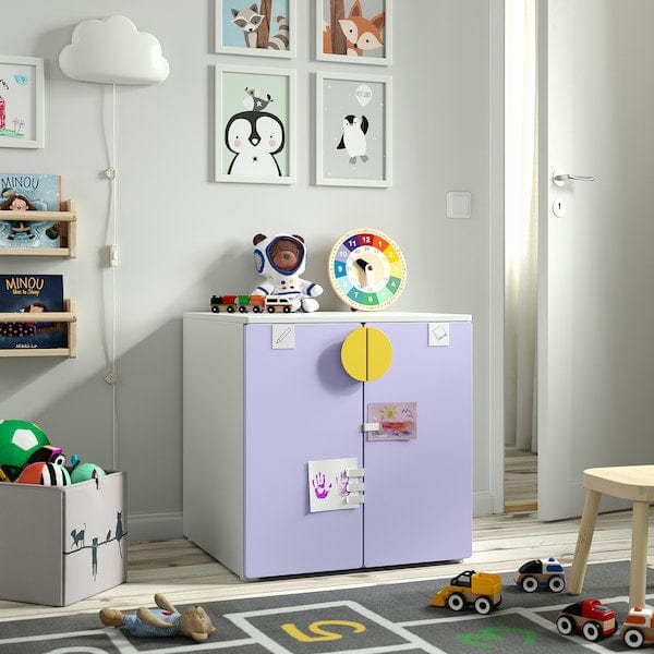 Ikea SMÅSTAD / PLATSA - Cabinet, white lilac/with 1 shelf, 60x57x63 cm