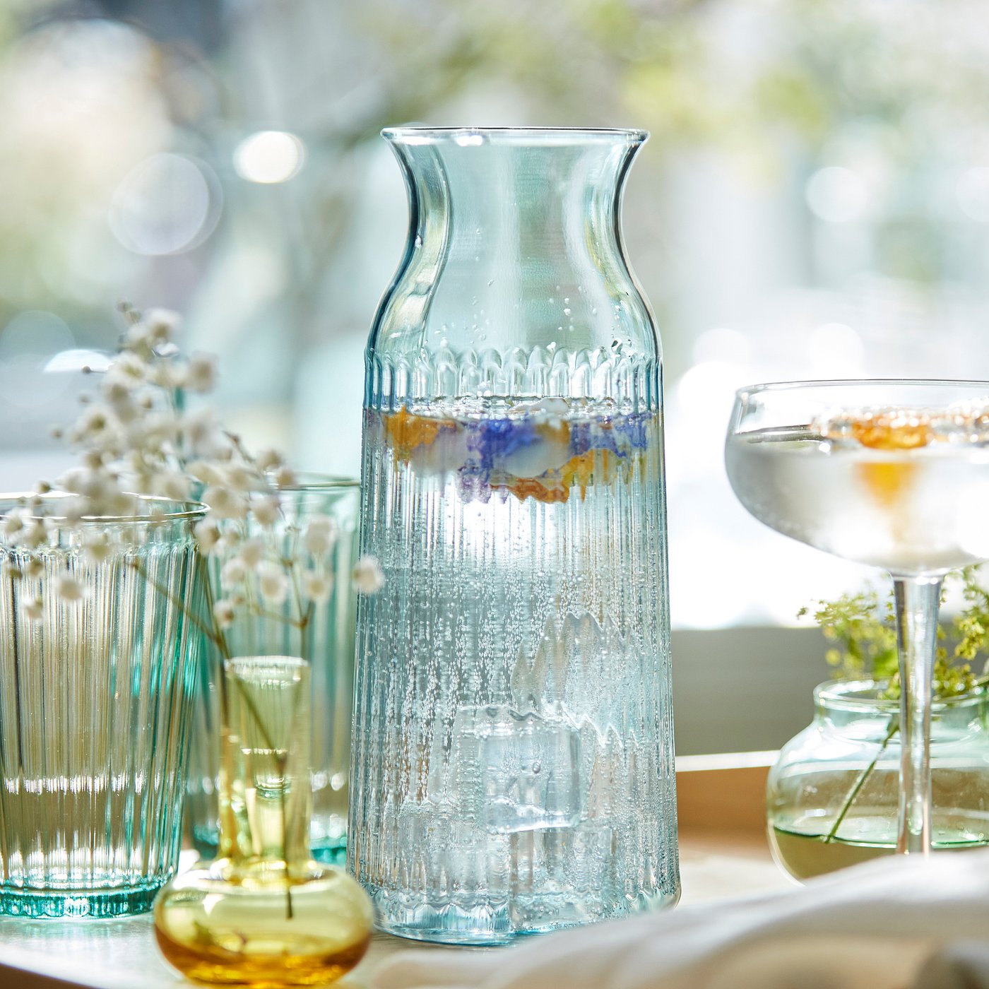 SMÖRFISK carafe, light turquoise, 9 cm