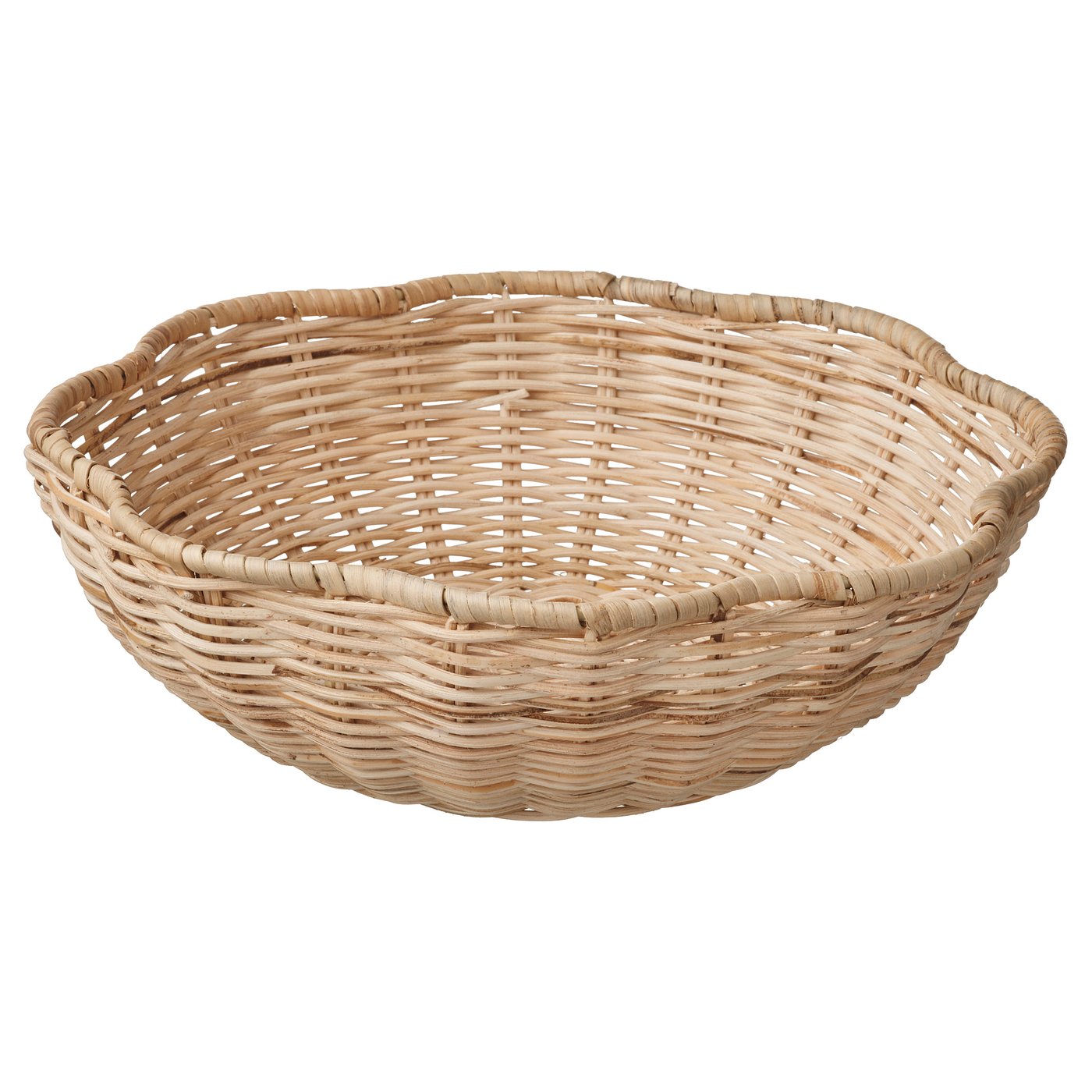 SMÖRFISK bread basket, rattan, 27 cm