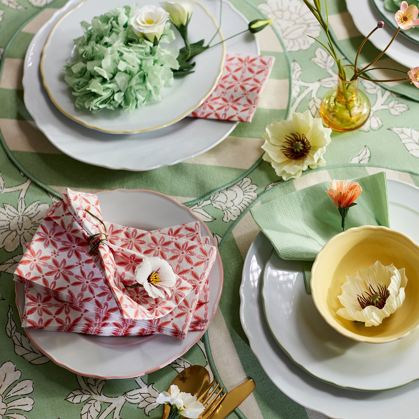 SMÖRFISK paper napkin, patterned/multicolour, 38x38 cm, 30 pack