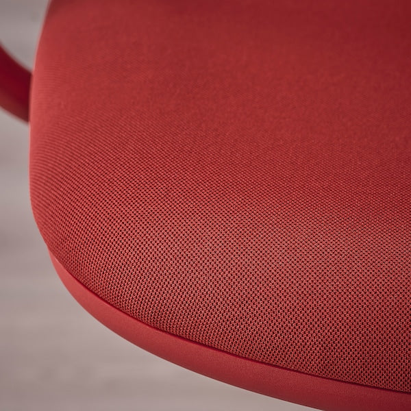 SMÖRKULL - Office chair with armrests, Gräsnäs red