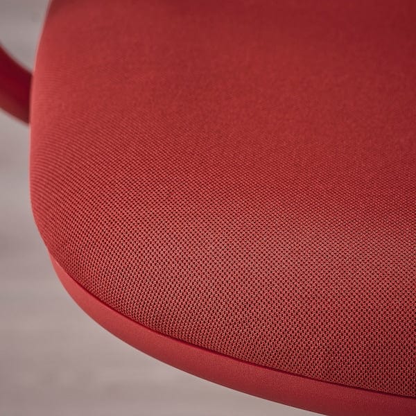 Ikea SMÖRKULL - Office chair with armrests, Gräsnäs red