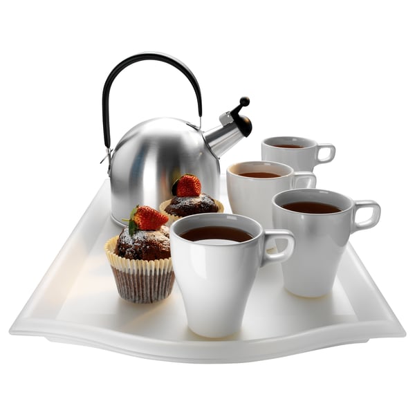 SMULA tray, transparent, 52x35 cm