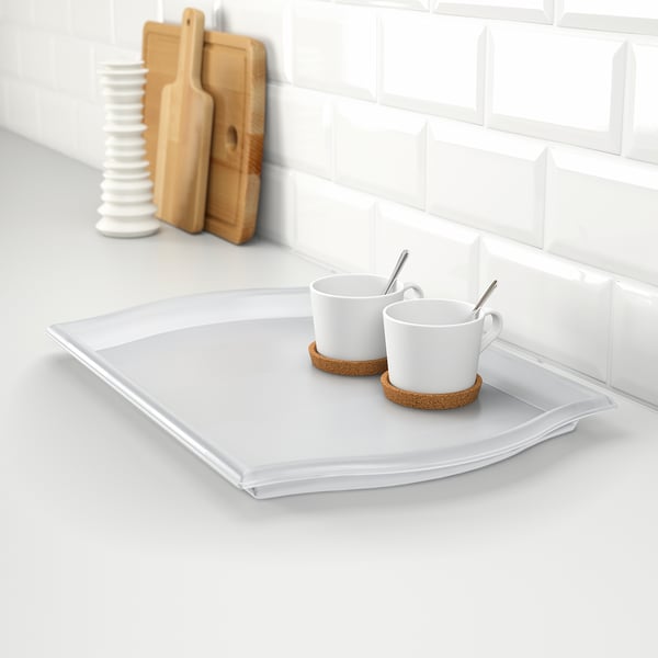 SMULA tray, transparent, 52x35 cm