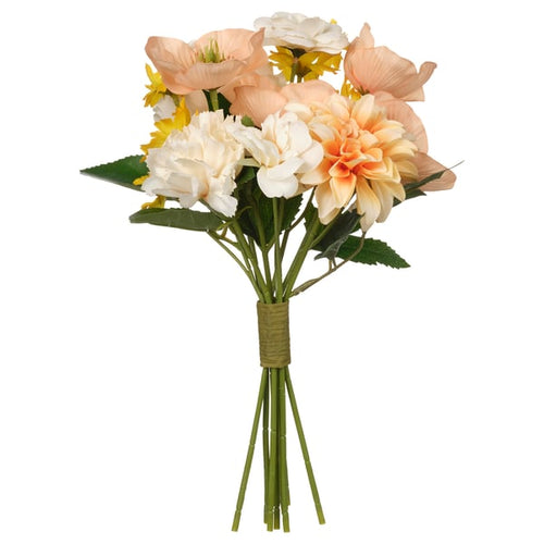 SMYCKA artificial bouquet, in/outdoor orange/yellow, 30 cm