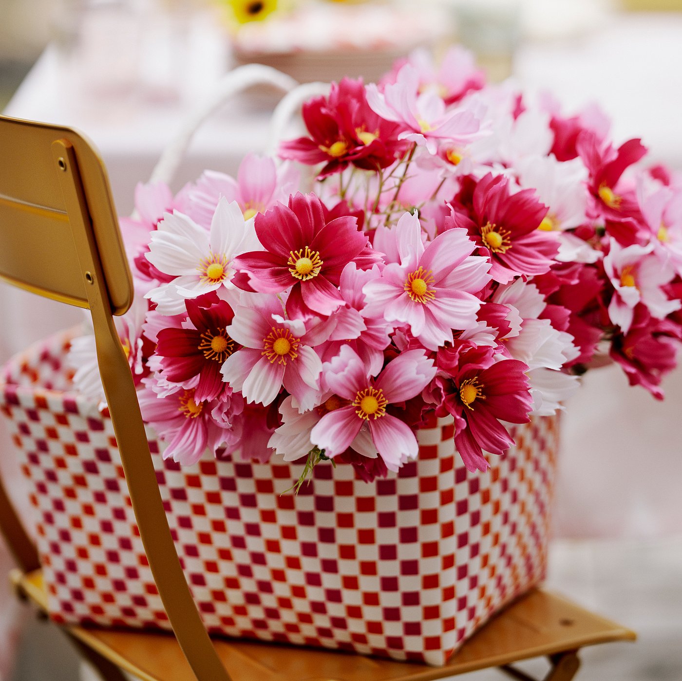 SMYCKA artificial bouquet, in/outdoor/cosmos pink, 50 cm