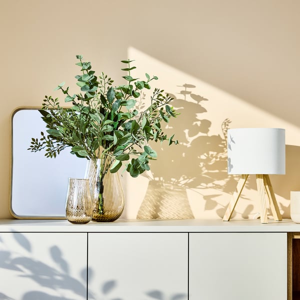 SMYCKA artificial bouquet, indoor/outdoor eucalyptus/green, 60 cm