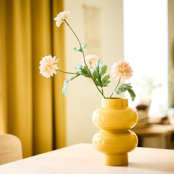 SMYCKA artificial flower, indoor/outdoor chrysanthemum/white, 71 cm