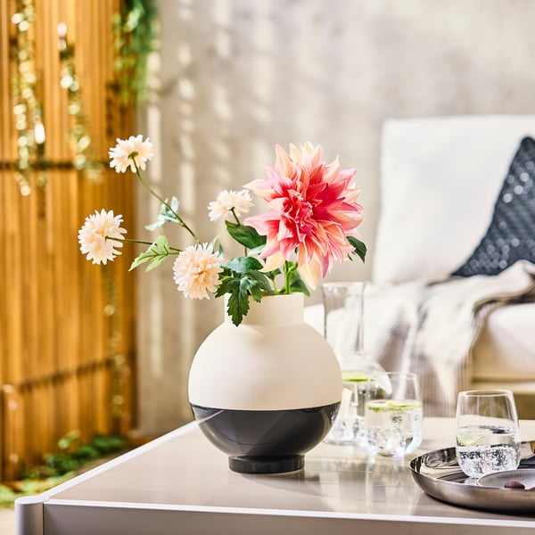 SMYCKA artificial flower, indoor/outdoor chrysanthemum/white, 71 cm